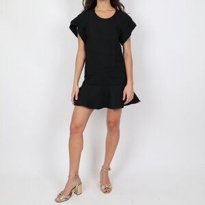 Isabel Marant Etoile Gemma linen flounce dress in black size 36 or s/m